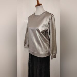 TOPSHOP METAL GRAY SWEAT SHIRT
